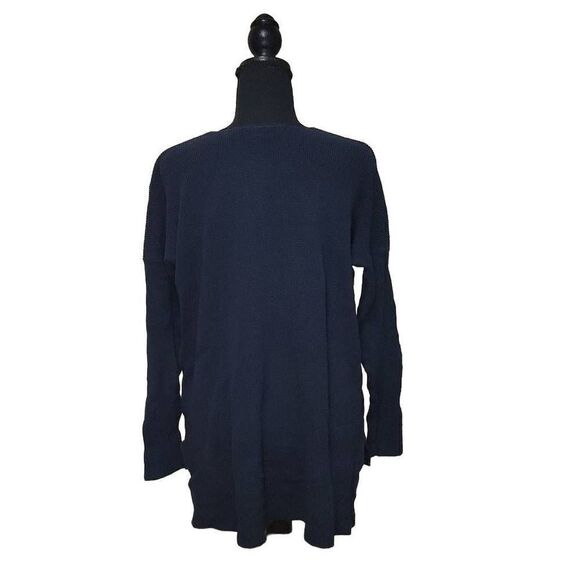 It Is Well Waffle Knit Scoop V-Neck Long Sleeve Oversized Shirt - Picture 2 of 6